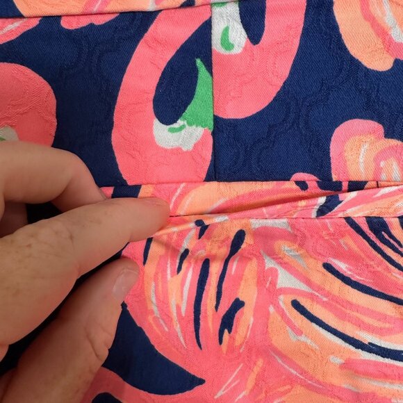Lilly Pulitzer Ellie Shorts Size 12 Gimme Some Leg Flamingos Resort Preppy - Picture 5 of 9